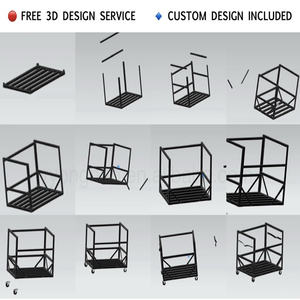 รถเข็นอเนกประสงค์โครงเหล็กแบบกำหนดเองได้ พร้อมล้อเลื่อนและสายรัด รับน้ำหนักมาก - Product Image 2