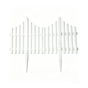 Sunsbuild White Plastic Picket Garden <b>Fence</b> Panels Interlocking Decorative Lawn Edging <b>Border</b> for Flower Bed Yard - Product Image 1