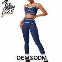 Ensemble de yoga personnalisé 2 pièces pour femme – Soutien-gorge de sport sans couture respirant et short taille haute – Vente en gros pour fabricants et grossistes – Idéal pour la gym et le fitness