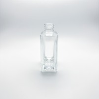 Vente en gros 55ml bouteille diffuseur roseau carré vide bouteille diffuseur d'arôme en verre avec couvercles