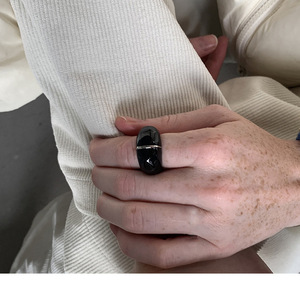 New Arrival French Style Retro Enamel Wide <b>Ring</b> for Women | <b>Adjustable</b> <b>Size</b> Luxury Design - Product Image 5