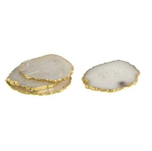 Marble Effected Golden Resin Agate Look Coaster / <b>Mats</b> & <b>Pads</b> - Product Image 6