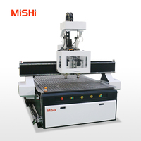 Machine de découpe CNC pour bois à prix avantageux, machine de fraisage CNC pour bois à double tête 1325 pour porte de placard, meubles