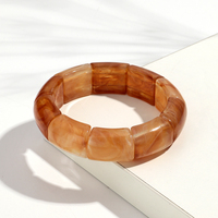 Bracelet élastique bohème simple pour femme avec perles en résine, accessoire de vacances géométrique en acrylique, bracelet perlé, cadeau tendance