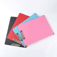 Porte-documents en plastique transparent 8K avec clip, tableau d'écriture transparent, clip robuste, porte-fichiers durable pour le bureau et l'école