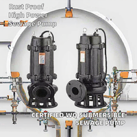 Pompe submersible pour eaux usées de type WQ certifiée 380V avec interrupteur à flotteur, prix usine, pour stations de relevage d'eaux usées industrielles et de surpression de puisards