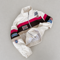 Veste de course unisexe en toile à blocs de couleur avec logo personnalisé, à capuche, séchage rapide, streetwear OEM ODM
