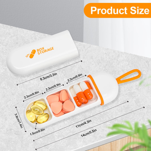 <b>Plastic</b> Eco-Friendly Portable Waterproof Mini Multifunctional Partition Medicine Storage <b>Box</b> for Travel - Product Image 5