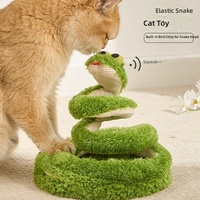Jouet interactif pour chat, serpentin à ressort avec plumes, baguette d'exercice pour chats d'intérieur et chatons