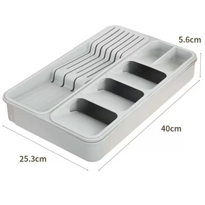 Organizzatore Espandibile per Cassetti da Cucina, Vassoio Portaposate in Plastica, Organizzatore per Utensili - Product Image 1