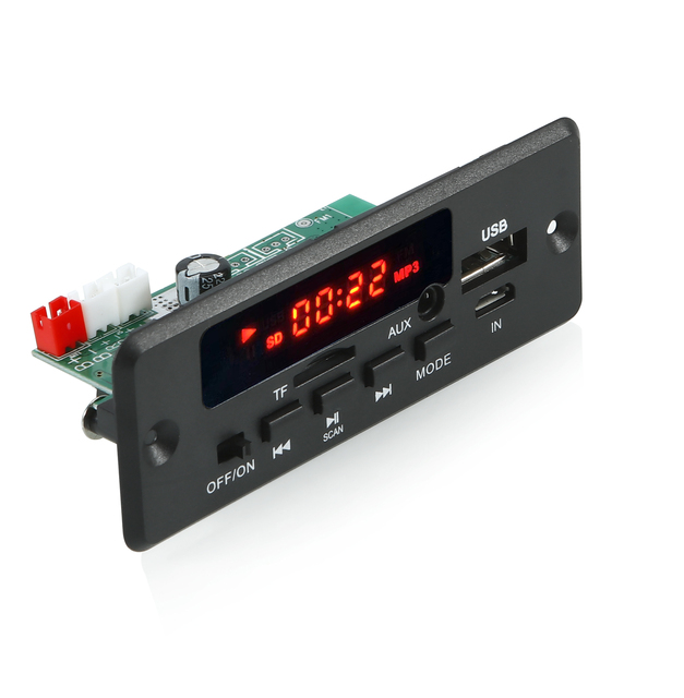 Handsfree 50W Amplifier MP3 Decoder Board Color Screen DC 12V V5.0 Car MP3 Player USB Recording Module FM AUX Radio