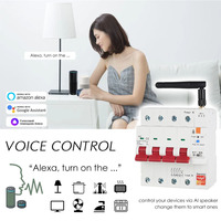 Disjoncteur intelligent WiFi Tuya Smart 4P 63A 380V 50/60Hz avec télécommande
