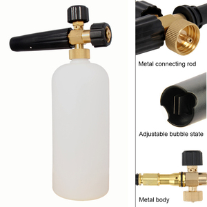 Lingzhen Canon à mousse à neige pour nettoyeur haute pression électrique de 1/4 pouces avec <span class=keywords><strong>lance</strong></span> à <span class=keywords><strong>buse</strong></span> réglable de 1L et pot en mousse - Product Image 2
