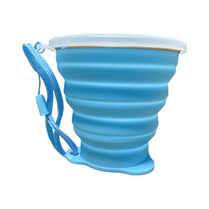 <strong>Collapsible</strong> Silicone Folding Water <strong>Cup</strong> Travel <strong>Cup</strong> Folding Camping <strong>Cup</strong> With Lids - Product Image 5