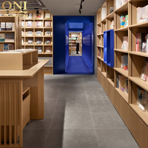 Estantería <span class=keywords><strong>Central</strong></span> de varios niveles Vitrina de madera Librería Muebles de biblioteca - Product Image 3