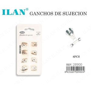 Ganci per abiti Ilan, 8 pezzi, clip di fissaggio in metallo per pantaloni - Product Image 2