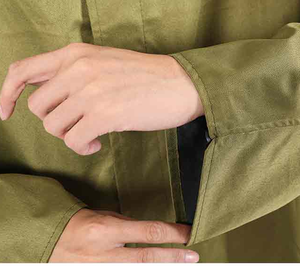 Manteau de pluie long HBRC01 pour homme, idéal pour le camping et la sécurité, en tissu Oxford avec revêtement PVC ou silicone PU, sur mesure - Product Image 3