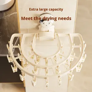Séchoir à chaussettes en plastique pliable à ventouse murale pour intérieur/extérieur pour <span class=keywords><strong>baie</strong></span> <span class=keywords><strong>vitrée</strong></span> Salle de bain Maison Balcon - Product Image 5