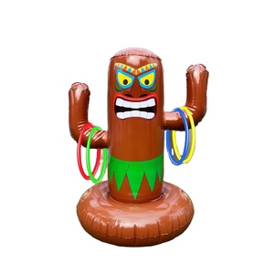 Jeu de lancer de cerceaux gonflables en PVC pour adultes, pour piscine, intérieur/extérieur, thème tropical estival - Product Image 1