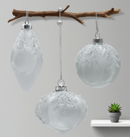 Boule de Noël en verre de haute qualité, directement de l'usine, personnalisable, forme pendentif, peinte à la main, pour fêtes