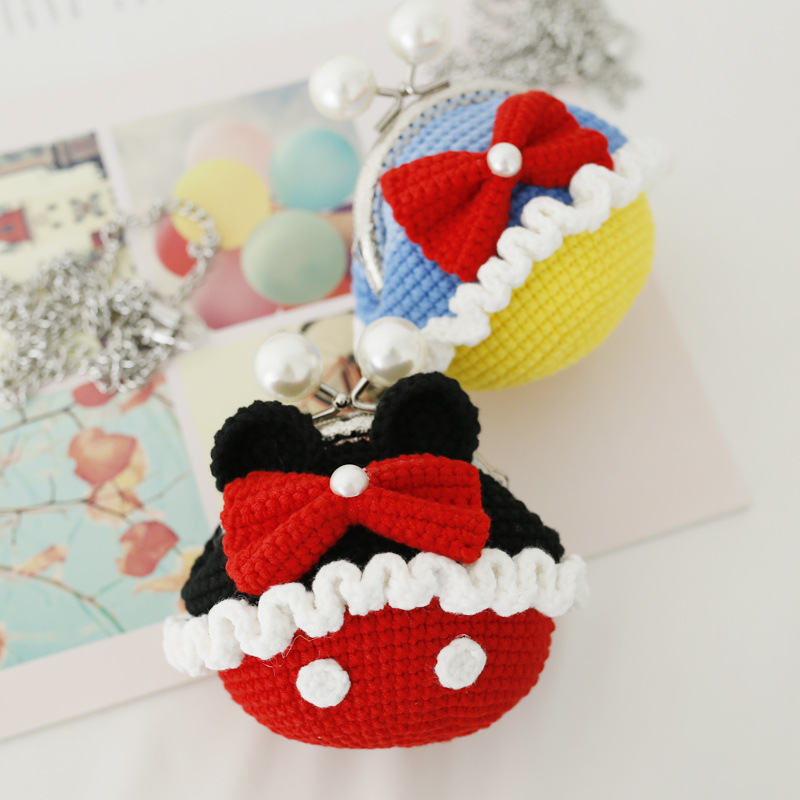 Crochet Minnie Mouse Bag Charm Amigurumi Crochet Pattern Mickey
