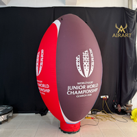Ballon de rugby gonflable de 2,5 m de haut pour la course de football avec impression de logo