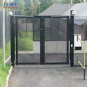 Puerta doble azul recubierta de PVC de alta calidad 358, valla antiescalada, valla de seguridad, valla antiescalada con rejilla y puerta de alta seguridad - Product Image 3