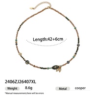 Collier long en coquille d'ormeau de style européen-américain, luxe léger de niche, sensation haut de gamme, nacre naturelle, polyvalent, superposable