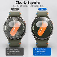 Protection d'écran en verre trempé HD transparent 9H facile à installer avec outil d'alignement pour Samsung Galaxy Watch8 40mm 44mm Classic