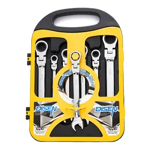 Top qualität hand tool kit 7pcs flexible kopf CRV kombination ratsche set