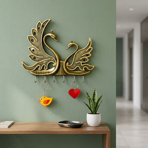 Vintage Swan <b>Wall</b> Mounted Metal <b>Hooks</b> 6 <b>Hooks</b> Anti Rust Animal Pattern Clothing <b>Rack</b> - Product Image 1