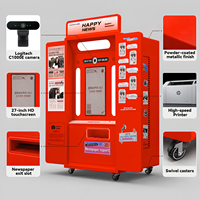 Cabina de Fotos Retro Personalizada, Quiosco Interactivo Portátil con Impresora para Aplicaciones Comerciales y Distribuidores