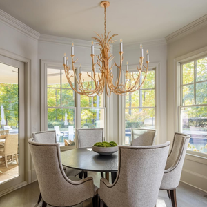 Traditional Design 12-<b>Light</b> Chandelier/Pendant/Hanging <b>Light</b> in Antique Gold for Living Dining Kitchen Standard - Product Image 5