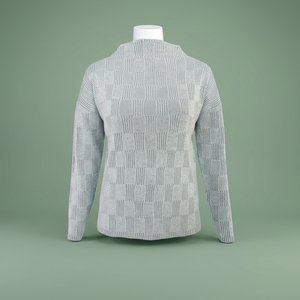 Pull en maille texturé à col cheminée pour femme, épais, à manches longues, décontracté, pour l'hiver - Product Image 3