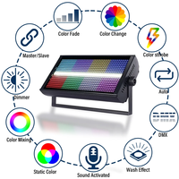 Lumières stroboscopiques de scène DMX LED RGB Wash Blinder pour la fête de mariage Discothèque extérieure étanche LED décoration Strobe binder light