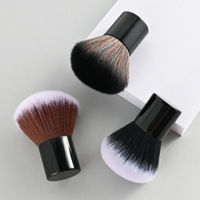 Petit pinceau à poudre de fond de teint en forme de champignon, poils synthétiques, manche en aluminium épaissi, pinceau de maquillage portable, vente flash