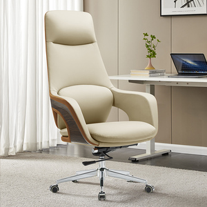 Silla Ejecutiva de Oficina de Cuero con Respaldo Alto, Moderna, Giratoria, Ajustable y con Elevación para CEO o Gerente - Product Image 5