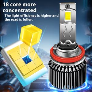 Super luminoso Laser 18-Core H1 LED fendinebbia per VW per <span class=keywords><strong>BMW</strong></span> X3/X5 ACCORD classe C auto da turismo 6500k colore auto faro a LED H7 - Product Image 5