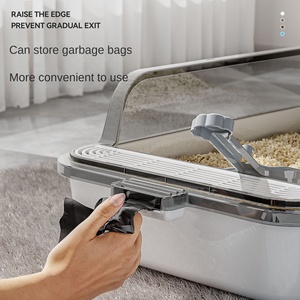 Caja de arena para gatos semicerrada transfronteriza, inodoro para gatos antisalpicaduras, gigante, Extra grande, doble capa, plástico PP, respetuoso con el medio ambiente, para mascotas - Product Image 5