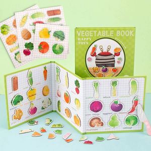 Livre de puzzle magnétique éducatif pour enfants : L'apprentissage des légumes et fruits pour garçons et filles - Product Image 1