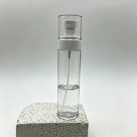 Flacon pulvérisateur cosmétique en plastique PET multi-matériaux, blanc transparent, avec pompe à brume fine, impression sérigraphique, 50 ml, 80 ml, 100 ml