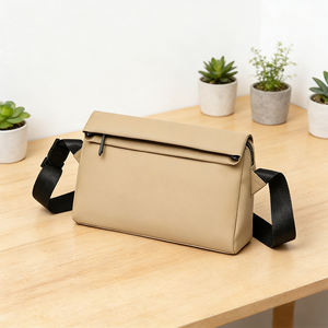 Sac messager tendance pour homme, sac bandoulière <span class=keywords><strong>d</strong></span>écontracté, sac carré pour téléphone portable pour homme avec fermeture éclair et tissu Oxford imperméable et durable - Product Image 4