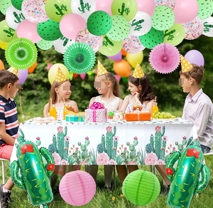 <span class=keywords><strong>Kit</strong></span> de Décoration pour Fête d'Anniversaire Fiesta : Bannière Cactus, Éventails en Papier, Lanternes, Décorations de Gâteaux Cupcake, Ballons Hélium, Guirlande et Arche - Product Image 3