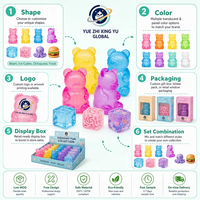 Jouet anti-stress à presser, transparent, en forme de fraise, fait main, en caoutchouc souple, gel doux, pour filles, garçons, unisexe, fabricant