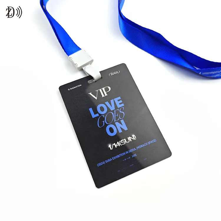 Heavy Duty Plastic Naamplaatje Voor Bedrijf/School/Tentoonstelling Bezoeker Rfid Id Id Badge Kaart Met Lanyard Clip