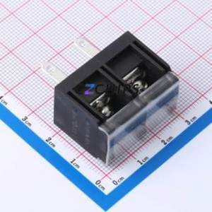 DBT40H-13.0-2P-BK-P Barrier Terminal Block P=13mm Connector ( Pitch: 13mm )( Rated Current: 40A )( Rated Voltage: 600V ) - Product Image 1