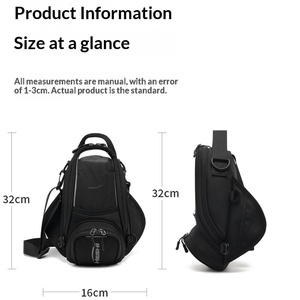 Tas Tangki Bahan Bakar Sepeda Motor Kotak Penyimpanan Kursi Belakang Pengendara Portabel Multifungsi Navigasi Poliester - Product Image 4