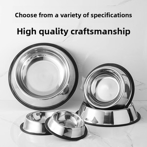 Cross-Border Suction-Cup Stainless Steel <strong>Dog</strong> <strong>Bowl</strong> Double-Layer Non-Slip Thickened Solid Waterproof Custom Logo Available - Product Image 2