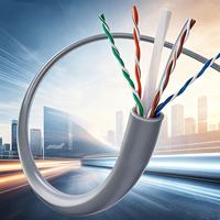 Câble réseau UTP Cat 6 de haute qualité, câble Ethernet Cat6 24AWG avec conducteur CCA pour Internet