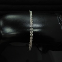 Bracelet de chaîne de tennis en diamant personnalisé en or jaune 10K 14K Bracelets de bijoux en diamant cultivés en laboratoire pour femmes